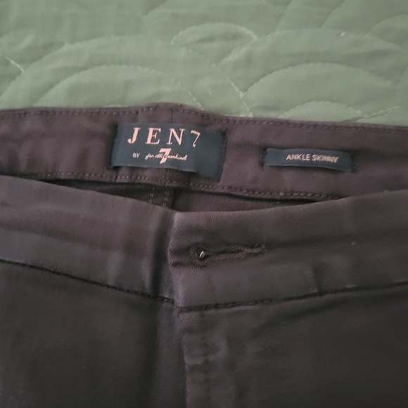 Jen7 by 7 for All Mankind Coated Brown Jeans - Picture 2 of 4